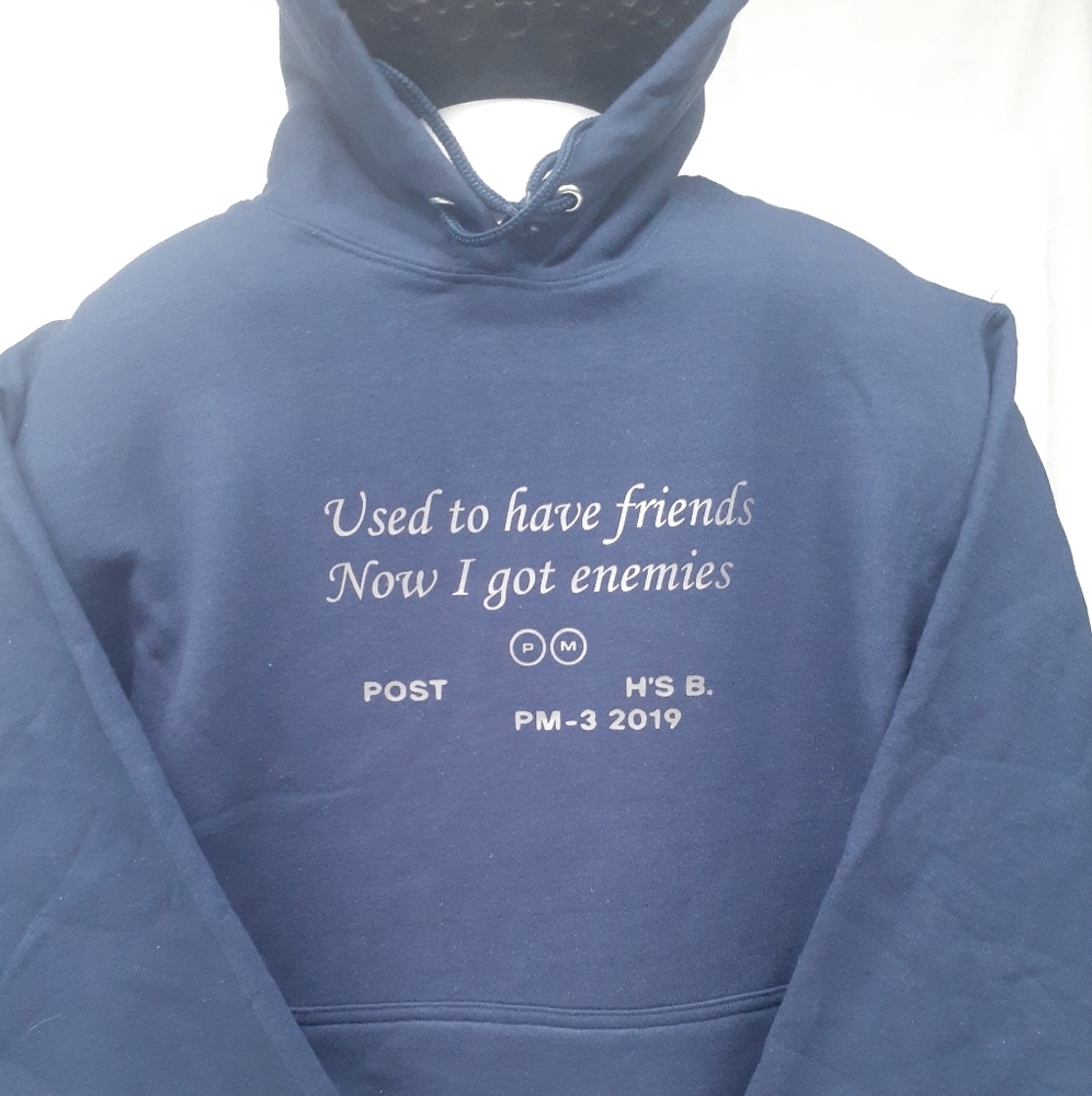 Post Malone Enemies Navy Blue Hoodie